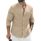 Autumn Mens Long Sleeve Shirts Cotton Business  Men