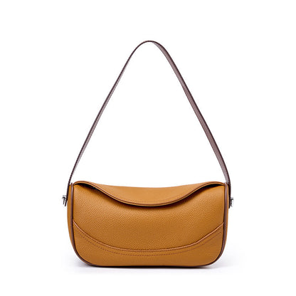 Women's First Layer Cow Leather Wide Shoulder Strap Shoulder Messenger Bag