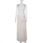 Women's Solid-Color Elegant Resort Bodycon Mesh A-Line Dress
