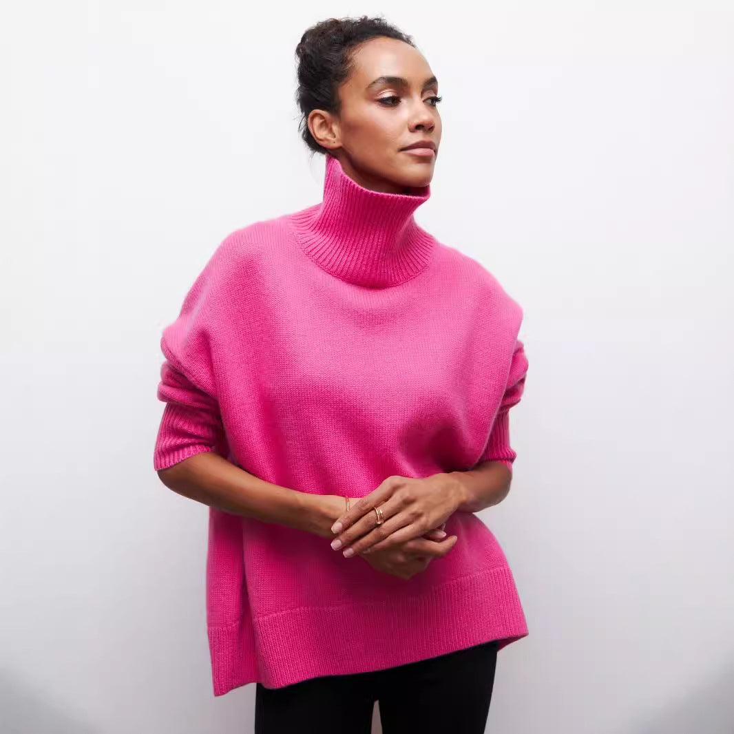 Women's Turtleneck Sweater - Soft Long Sleeve Pullover for Winter | Premium Knit Top
