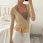 Solid Color Long Sleeved Sports Top