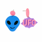 Alien UFO Earrings UK – Festival Rave Statement Drop Earrings (Cute Space Jewellery)