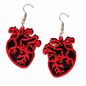 Anatomical Heart Earrings UK – Gothic Statement Drop Earrings (Alternative Festival & Rave Accessories)