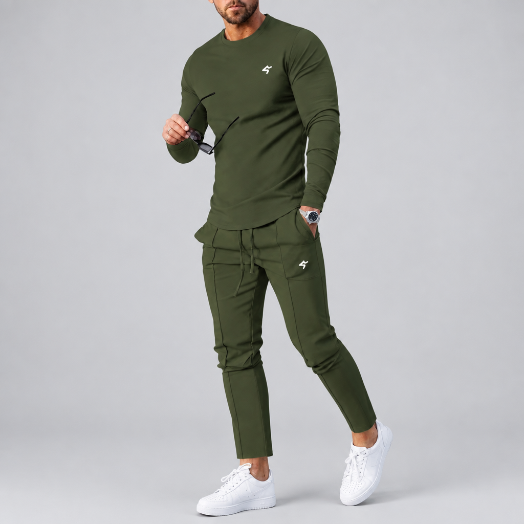 Men’s Long-Sleeve Top & Joggers Set – GymBum UK