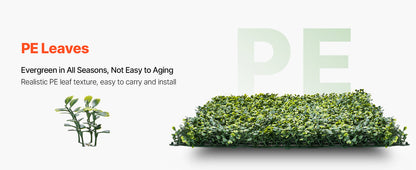 VEVOR Artificial Grass Wall Panels 40/60 x 120in Milan Grass Greenery Boxwood Panel for Outdoor Decor Hedge Screen for Garden