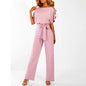 Laverna - Stylish Belted Wide-Leg Jumpsuit