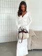 V-neck Elegant Ins Ruffle Sleeve Long Sleeve Summer Dress
