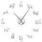 Modern 3D DIY Large Wall Clock - Luxury Acrylic Mirror Quartz Silent Home Decor for Living Room & Bedroom