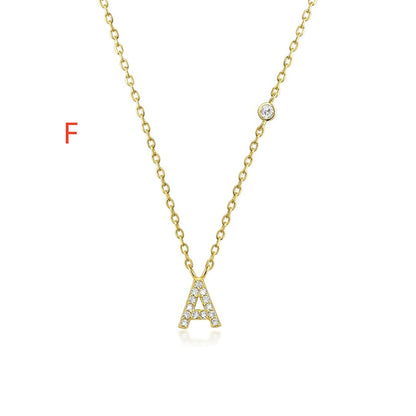 Fashion Jewelry Luxury Gold Color A-Z 26 Letters Necklace CZ Pendant For Women Cute Initials Name Necklace Fashion Party Wedding Jewelry Gift