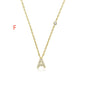 Fashion Jewelry Luxury Gold Color A-Z 26 Letters Necklace CZ Pendant For Women Cute Initials Name Necklace Fashion Party Wedding Jewelry Gift
