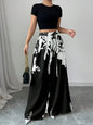 Women’s Casual Printed Pants – Lace-up Waist Slim Fit Summer Fashion