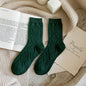 Solid Color Fashion Warm Classic Pattern Wool Socks