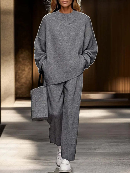 Fashionable Casual Long-sleeve Hoodie And Pants Set