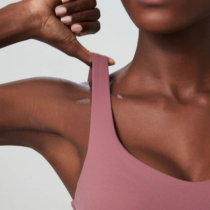 Women’s Adjustable High-Support Active Bra – Dusky Rose-0