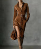 Women's Long-sleeved Blouse Dress With Belt