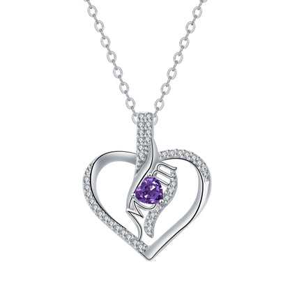 MOM Love Inlaid Women's Necklace Mother's Day Gift
