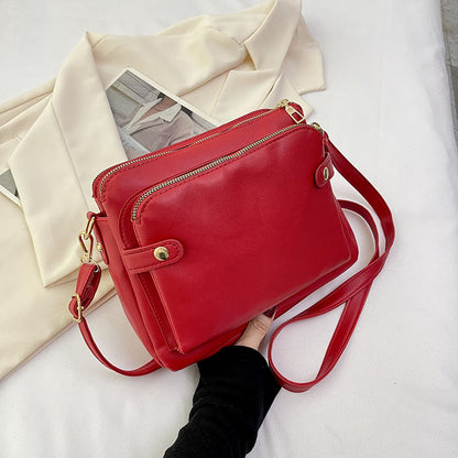 New Retro Multi-layer Large Capacity Shoulder Messenger Bag