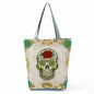 Portable Large Capacity Skull Printed Handbag