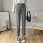 Women's New Spring And Autumn Plaid Casual Pants High Waist