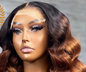 Ombre Blonde Deep Water Wave Pre-Plucked Hairline Human Hair 13x4 HD lace Wig