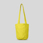 Women's Fashion Simple Vertical Stripes Pleated Bucket Bag