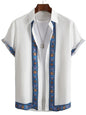 Casual All-matching Fashion Geometric Trend Short Sleeve Shirt