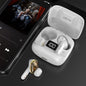 Premium Mini Transparent Wireless Earbuds - Bluetooth 5.3 ENC Noise Cancelling Headphones with Digital Display