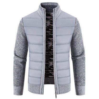 Men's Cardigan Sweater Stand Collar Sweater Coat