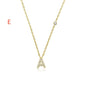 Fashion Jewelry Luxury Gold Color A-Z 26 Letters Necklace CZ Pendant For Women Cute Initials Name Necklace Fashion Party Wedding Jewelry Gift
