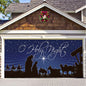 Christmas Background Hanging Cloth Garage Door Patch Holiday Party