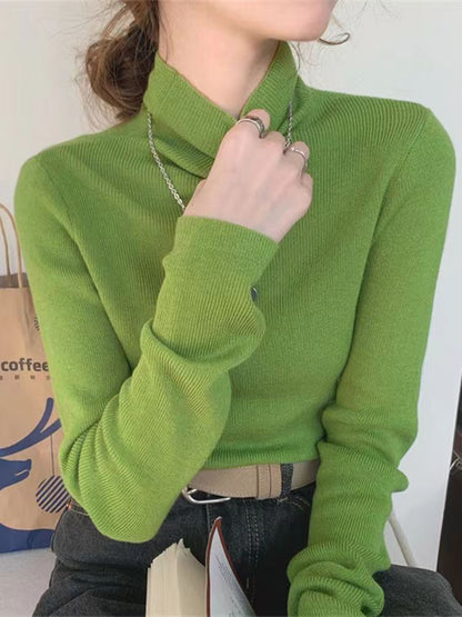 Lapel Women's Slim Bottoming Sweater