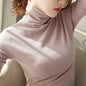 High-neck Long Sleeve Slim-fit Korean-style Women's Top