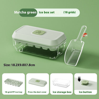 32 Grid Silicone Ice Cube Tray Mould With Lid Shovel Storage Box Remove With One Click Ice Maker DIY Whiskey Cocktail Tools Summer Kitchen Gadgets