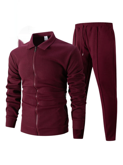 Autumn Youth Zipper Pocket Lapels Slim Fit Men's Jacket Suits
