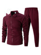 Autumn Youth Zipper Pocket Lapels Slim Fit Men's Jacket Suits