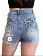 Generation AliExpress Amazon Cross-border New Arrival Men's Shorts Embroidered Details Frayed Retro Style