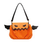 Halloween Little Devil Pumpkin Cute Contrast Color Pleated Cloud Bag