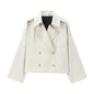 Women's British Style Short Lapel Trench Coat