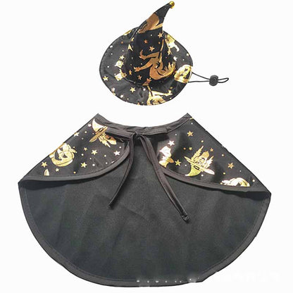 Pet Halloween Printed Wizard Cloak Set