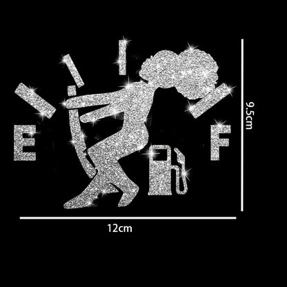 Cartoon Shiny African Woman Automobile Sticker