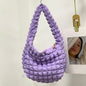 Women's Fashion Casual Solid Color Pleated Clouds Underarm Bag