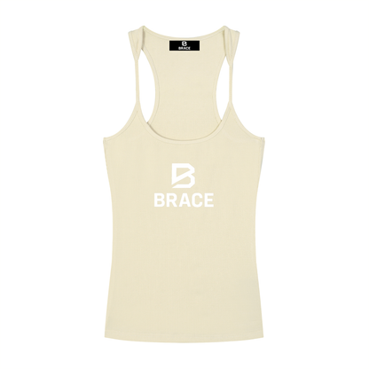 BRACE Slim Fit Ribbed Racerback Tank Top