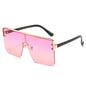 Fashion Big Frame Trend Metal Gradient Color All-in-one Sunglasses