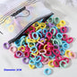 100 Bags Seamless Children's Towel Ring Braids Do Not Hurt Hair Candy Color Small Hair Ring High Elastic Rubber Band