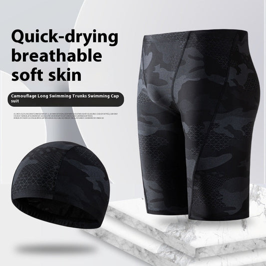 New Camouflage Men's Swimming Trunks Anti-embarrassment