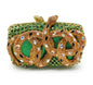Python Diamond-studded Dinner Bag Magnetic Clasp Chain Clutch