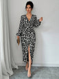 Women's Casual Loose Simple Leopard-Print Dress