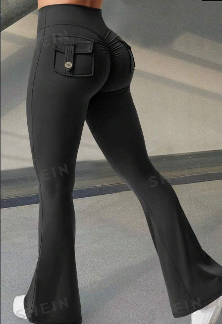 high waist yoga pants with pockets