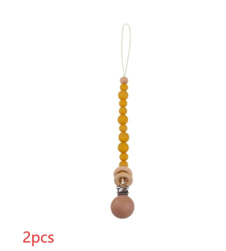 Baby Products Soothing Beech Wood Clip Pacifier Chain