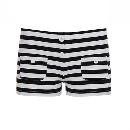 Y2K Girlie Casual-style Stretch Knit Three-quarter-length Pants